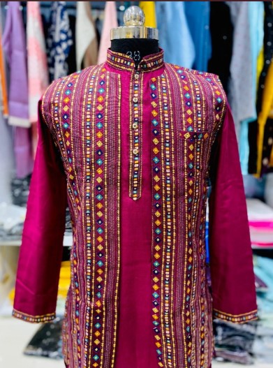 Perfect Blend Kurta With Separate Multi Colour Jacket