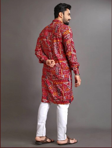 Printed Cotton Kurta and Pajama