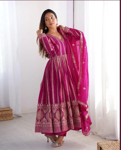 Stylish Anarkali Kurti Set 3 Piece