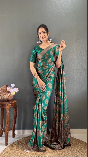 Soft Moss Lightweight Printed Saree