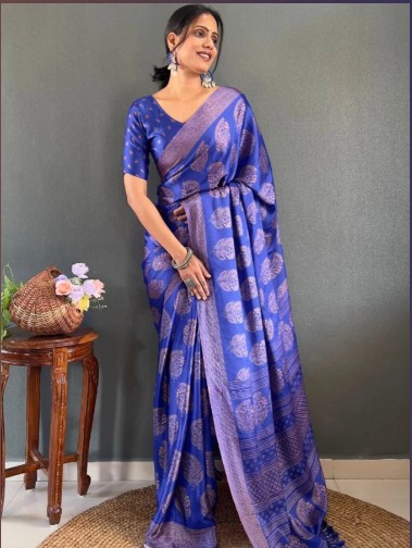 Soft Moss Silk Saree