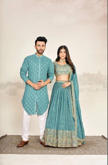 Georgette Silk Perfect for Wedding Special Couple Combo