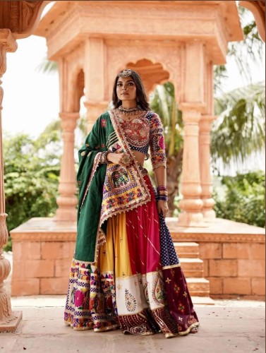 Heavy Muslin Cotton Lehenga Choli